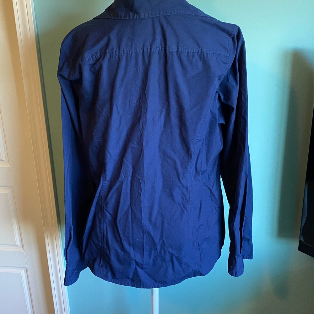 Navy Button Up Top - Picture 3 of 3